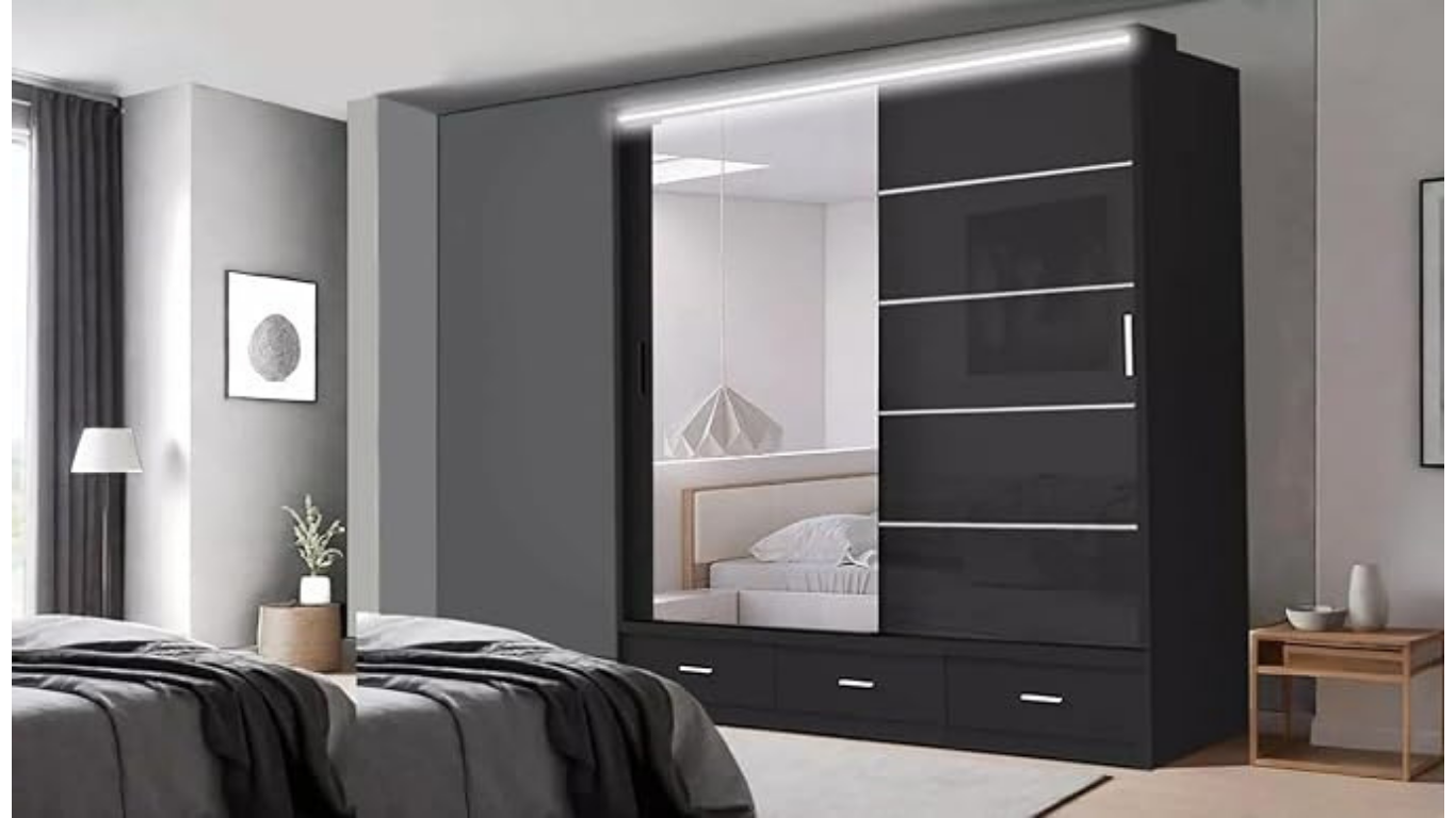 Florence 205cm High Gloss wardrobe