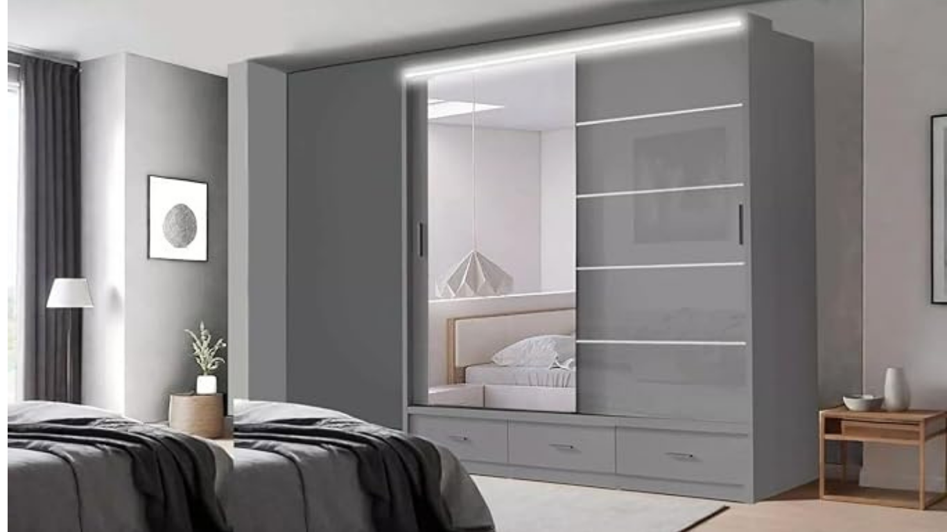 Florence 205cm High Gloss wardrobe