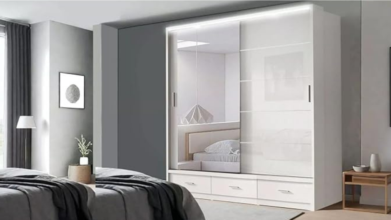 Florence 205cm High Gloss wardrobe