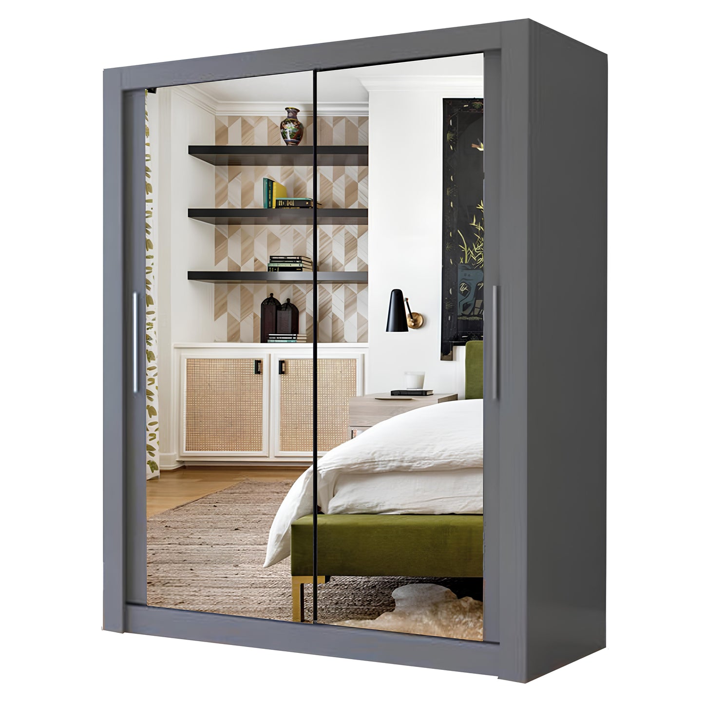 Milan 150cm Sliding Door Wardrobe