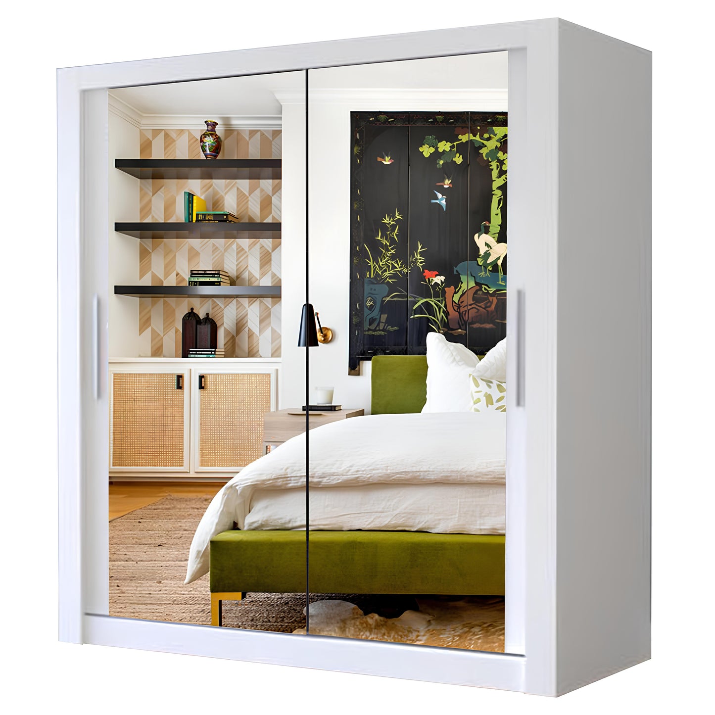 Milan 203cm Double Mirror Wardrobes
