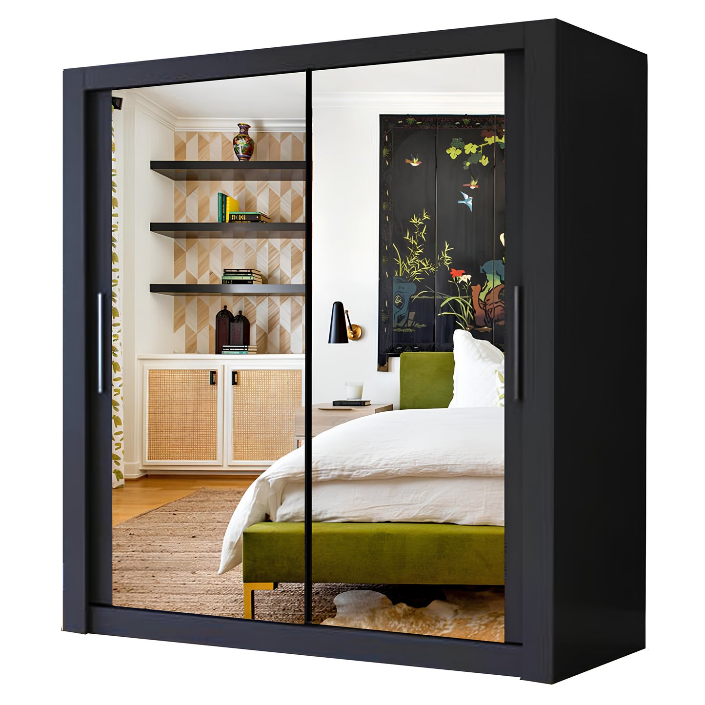 Milan 203cm Double Mirror Wardrobes