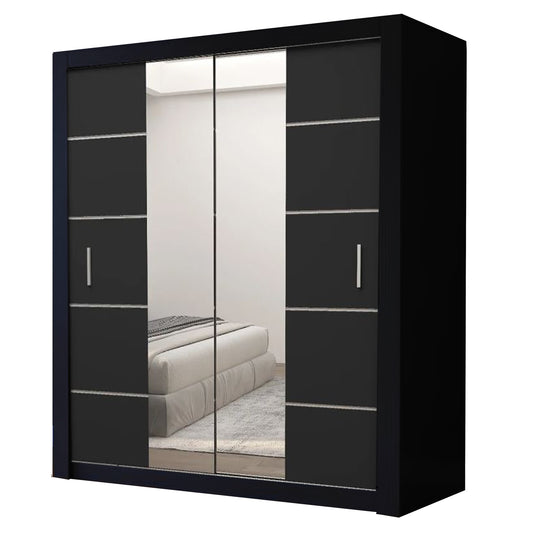 Olso 180cm Center Mirror Sliding Door Wardrobe