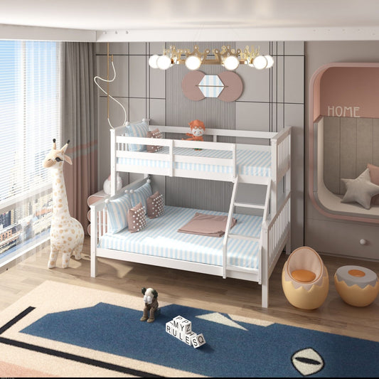 Modern Trio Wooden Bunk Bed with Triple Sleeping Space