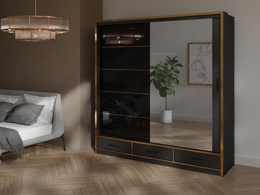 Florence 205cm High Gloss wardrobe