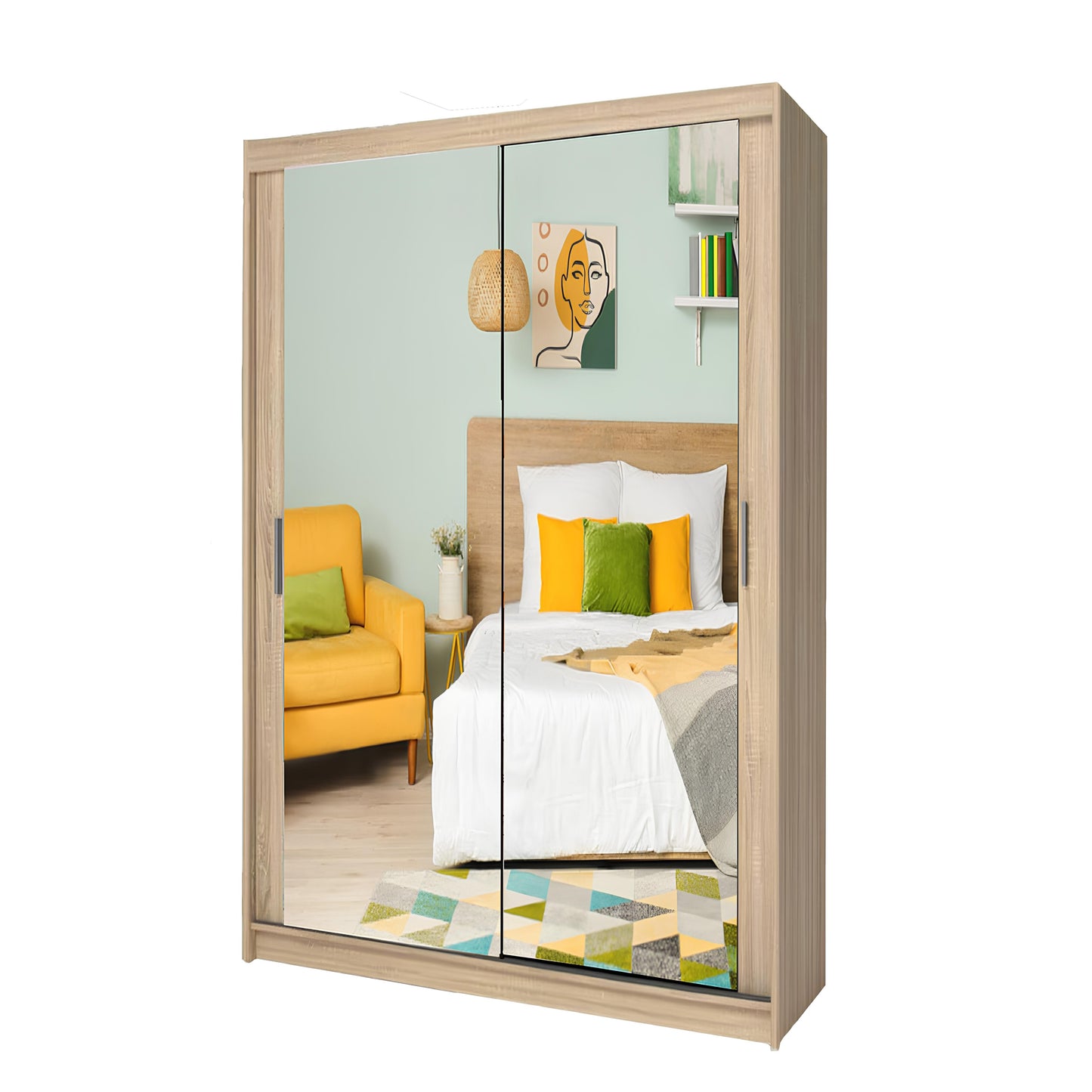 100cm Wide Milan Sliding Door Wardrobe