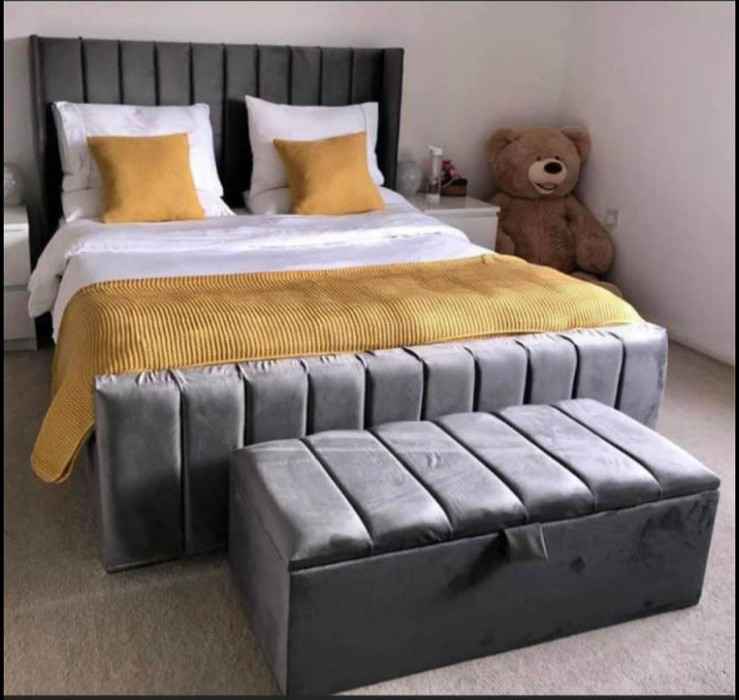 Modern King Size Bed Frame with Durable Construction