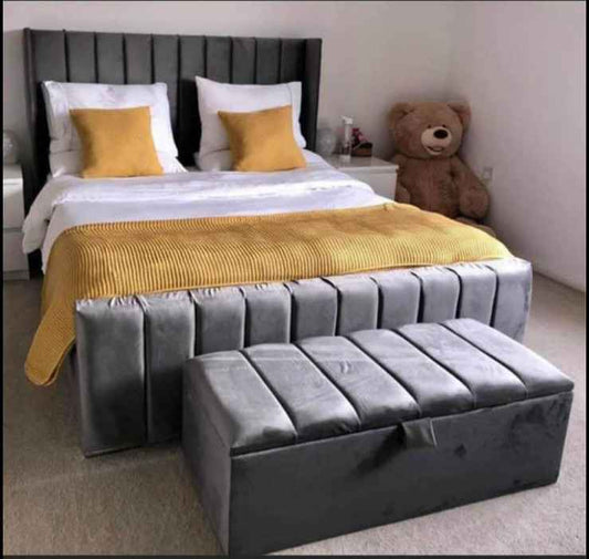Modern King Size Bed Frame with Durable Construction