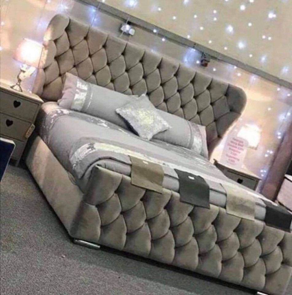 Modern King Size Bed Frame with Durable Construction
