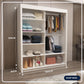 Lyon 180cm Center Mirror Sliding Door Wardrobe.