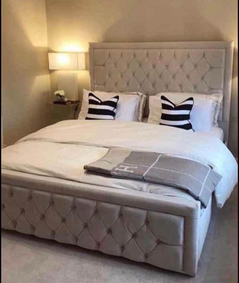Modern King Size Bed Frame with Durable Construction