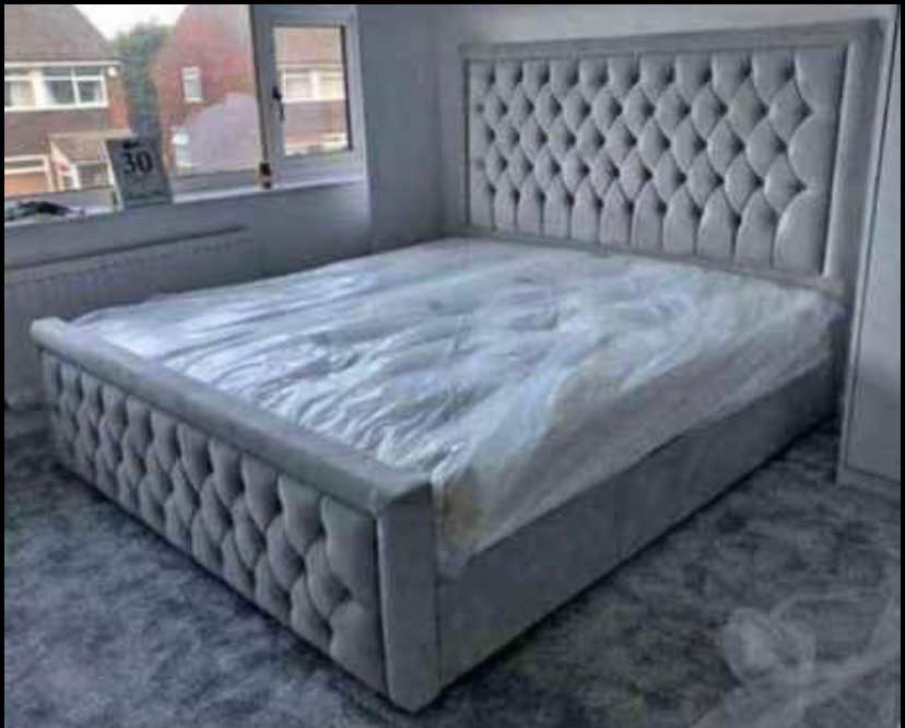 Modern King Size Bed Frame with Durable Construction