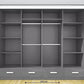 Florence 256cm High Gloss Wardrobe