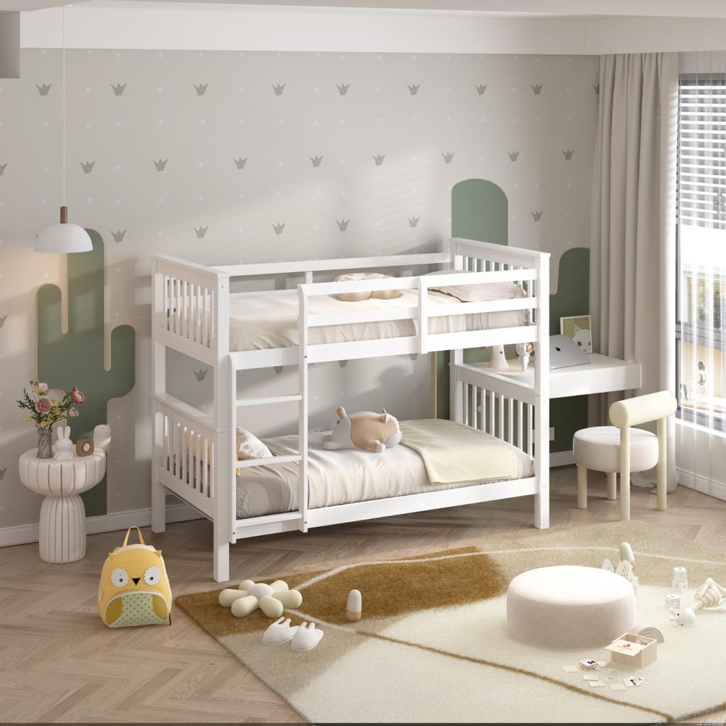 Elegant Wooden Bunk Bed – Sturdy & Stylish Kids Furniture