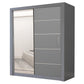 Lyon 180cm Center Mirror Sliding Door Wardrobe.
