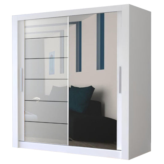 Lyon High Gloss 203cm Sliding door wardrobe