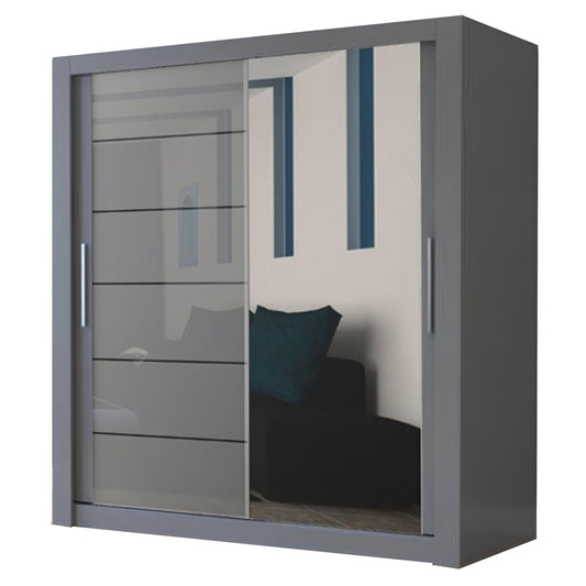 Lyon High Gloss 203cm Sliding door wardrobe