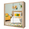 Milan 180cm Center Mirror Sliding Door Wardrobe