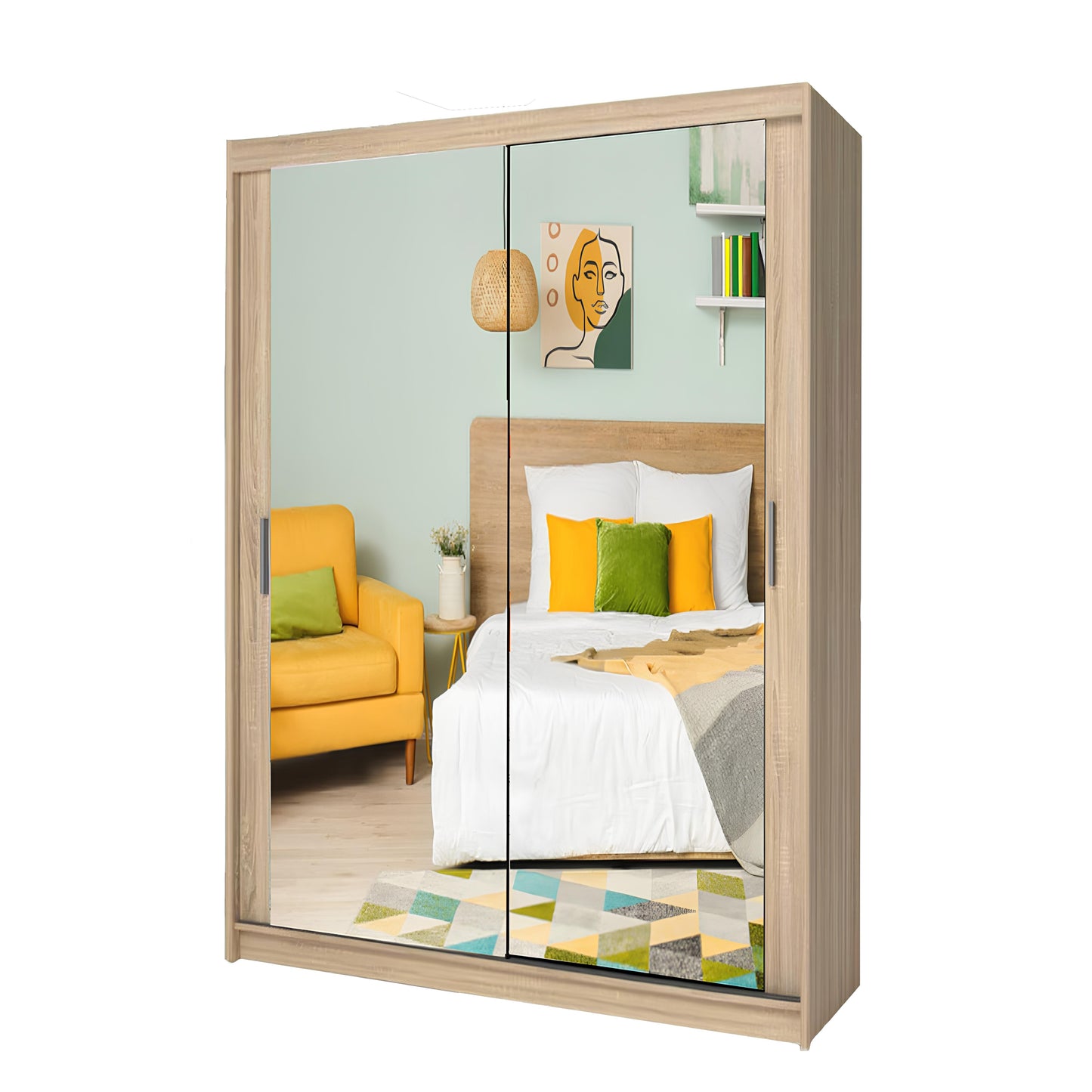 Milan 120cm Sliding Door Wardrobes
