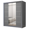 Olso 180cm Center Mirror Sliding Door Wardrobe