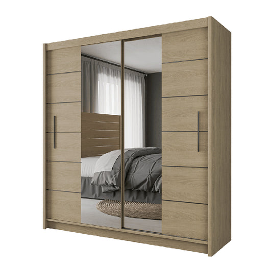 Olso 180cm Center Mirror Sliding Door Wardrobe