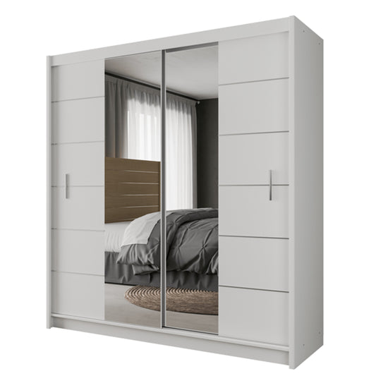 Olso 180cm Center Mirror Sliding Door Wardrobe