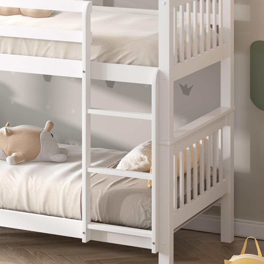 Modern Single Wooden Bunk Bed with Sturdy Frame