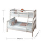 Modern Trio Wooden Bunk Bed with Triple Sleeping Space