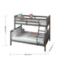 Modern Trio Wooden Bunk Bed with Triple Sleeping Space