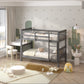 Modern Single Wooden Bunk Bed with Sturdy Frame