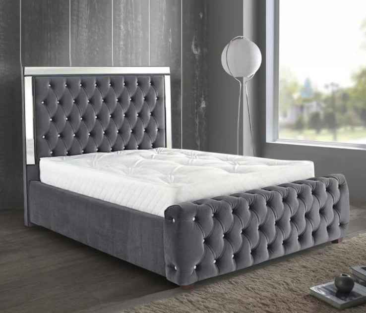 Modern King Size Bed Frame with Durable Construction
