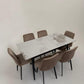 Modern Ceramic Dining Table Set with 6 Chairs