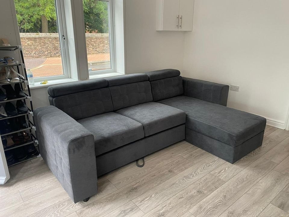 Luca L-Shaped Sofa Bed with Pull-Out Sleeper