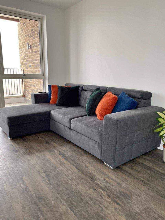 Luca L-Shaped Sofa Bed with Pull-Out Sleeper