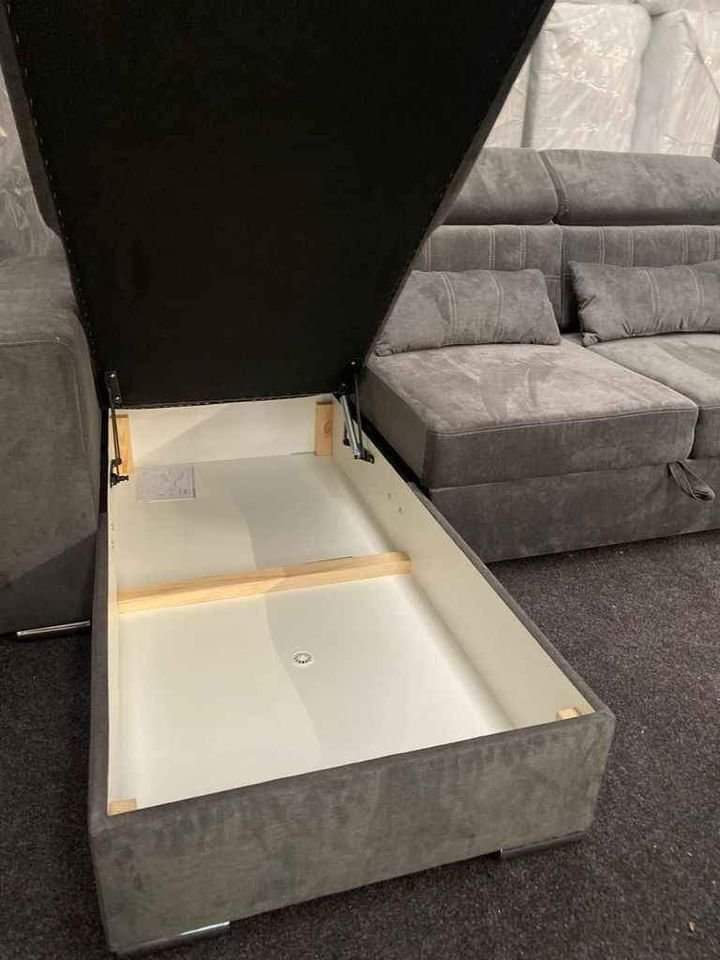 Luca L-Shaped Sofa Bed with Pull-Out Sleeper