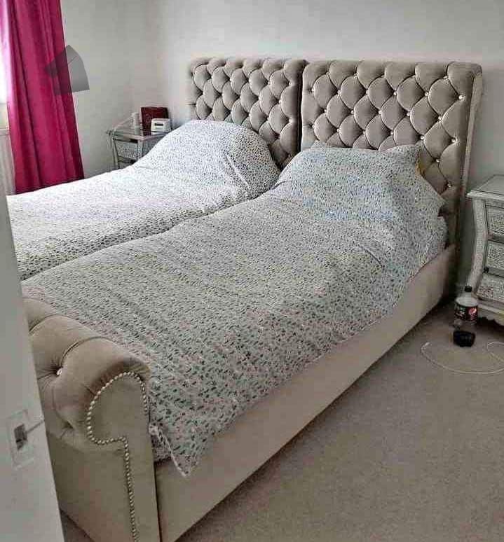 Modern L-Shaped Single Frame Sofa Bed with Adjustable Headrests