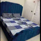 Modern Double Frame Storage Bed with Hydraulic Lift-Up Design