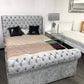 Modern Double Frame Storage Bed with Hydraulic Lift-Up Design
