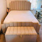 Modern Double Frame Storage Bed with Hydraulic Lift-Up Design