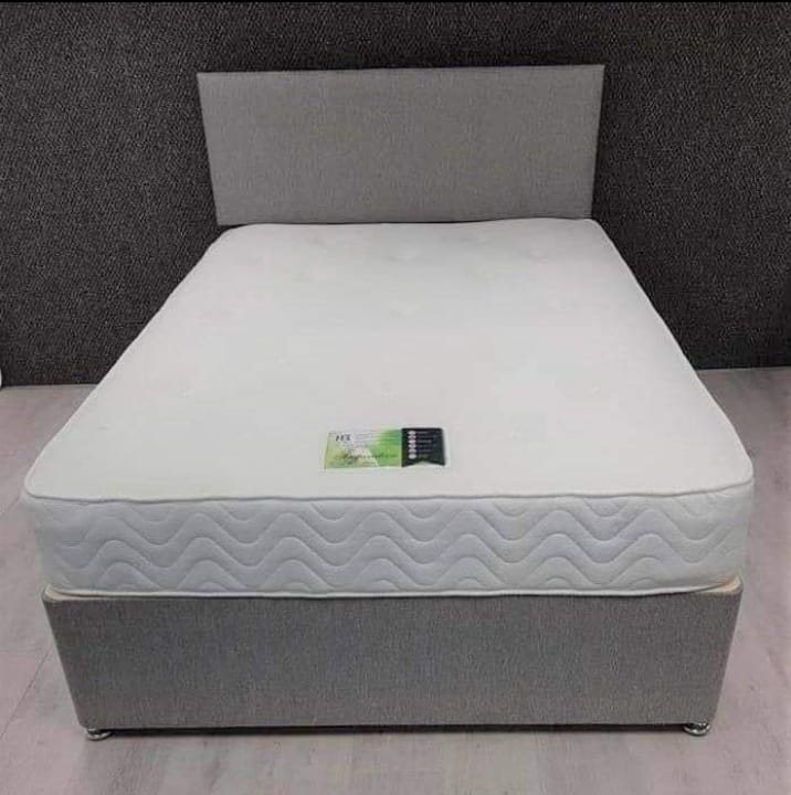 Modern Double Frame Storage Bed with Hydraulic Lift-Up Design