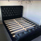 Modern Double Frame Storage Bed with Hydraulic Lift-Up Design