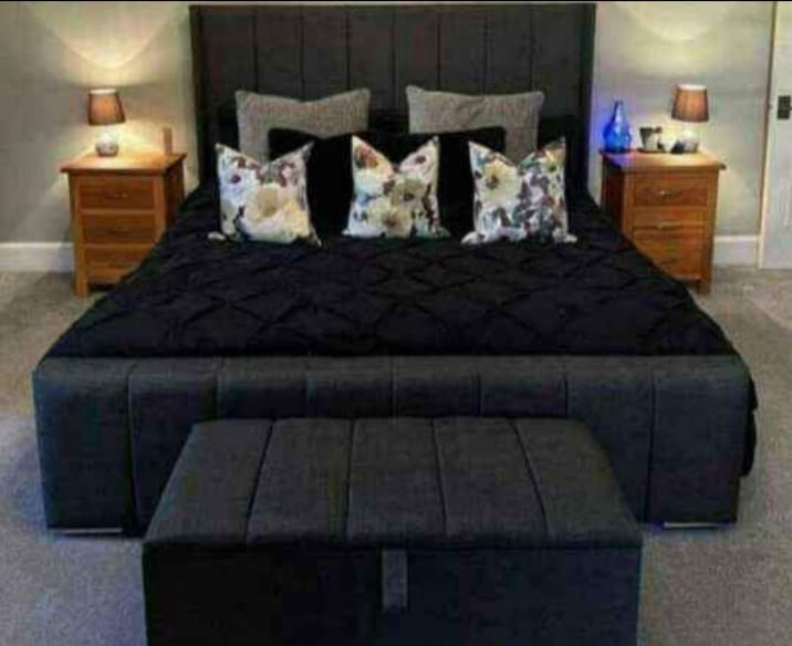 Modern King Size Bed Frame with Durable Construction