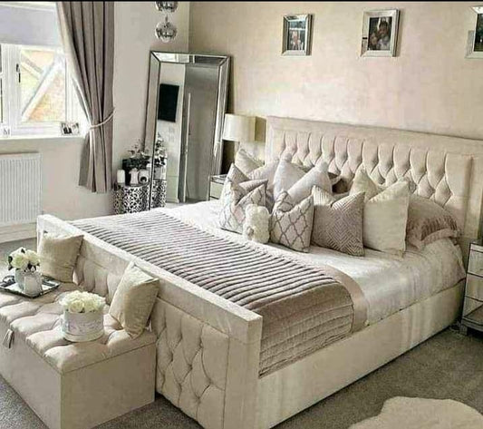 Modern King Size Bed Frame with Durable Construction