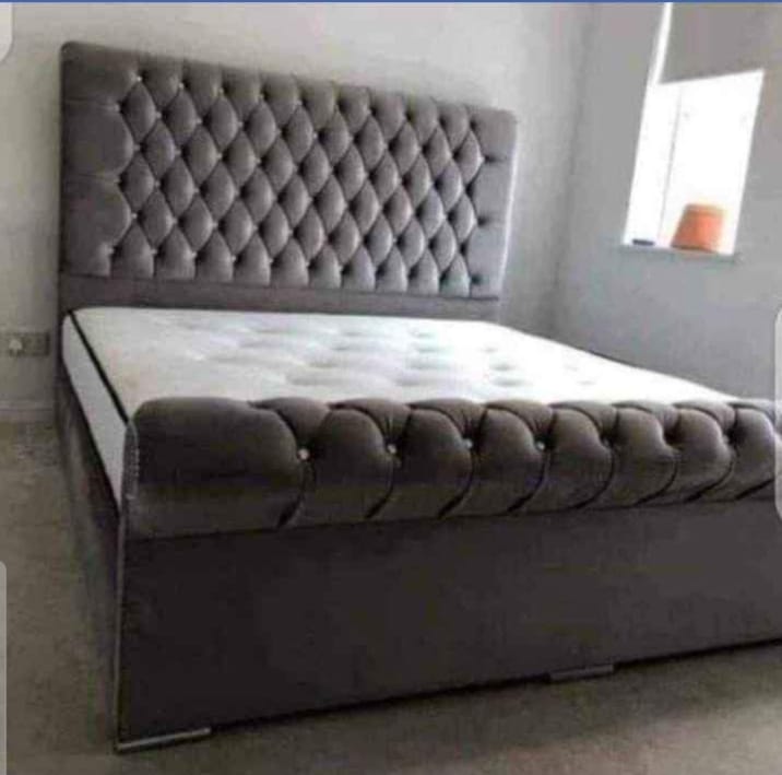 Modern King Size Bed Frame with Durable Construction
