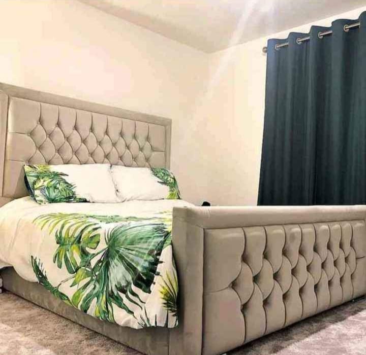 Modern King Size Bed Frame with Durable Construction