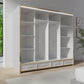 Florence 256cm High Gloss Wardrobe