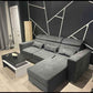 Modern L-Shaped Single Frame Sofa Bed with Adjustable Headrests