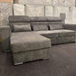 Modern L-Shaped Single Frame Sofa Bed with Adjustable Headrests